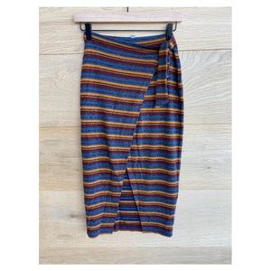 ASOS stripe wrap skirt